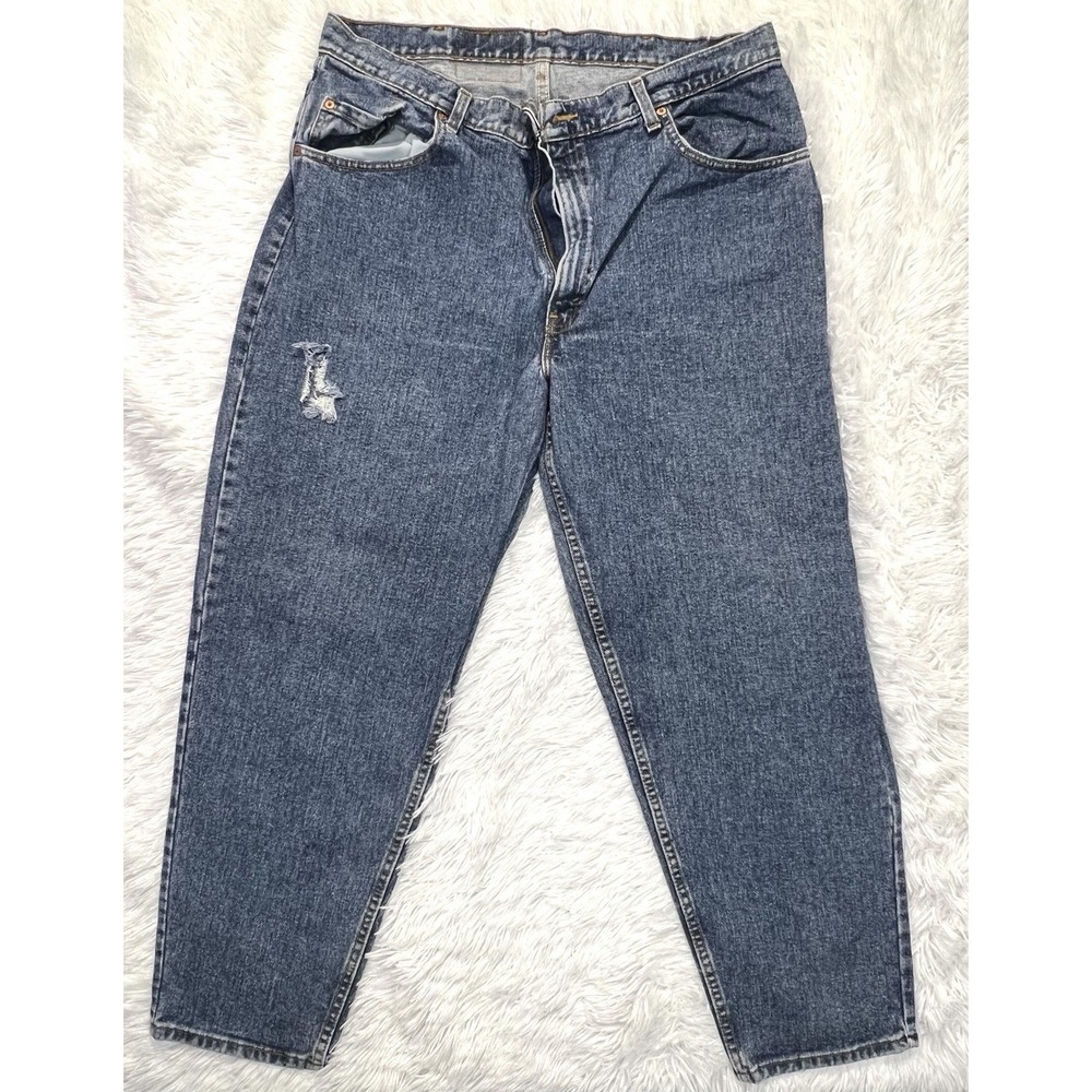 Levi's 560 Men's Blue Distressed Loose Fit Comfort Waist 40x30 Denim Jeans